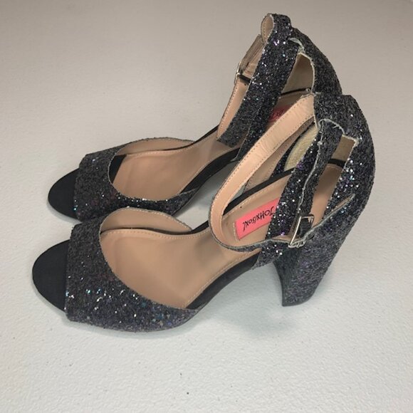 Betsy Johnson Multicolor Mermaidcore Glitter Block Heel Sandals - Size 9.5 - Picture 4 of 9